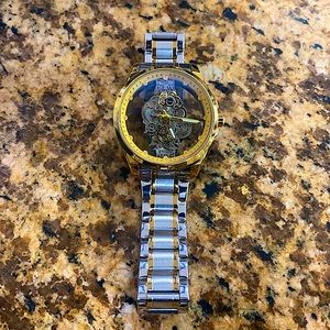 Luxury Men Gold
Skeleton Automatic Quartz Wrist
Watch